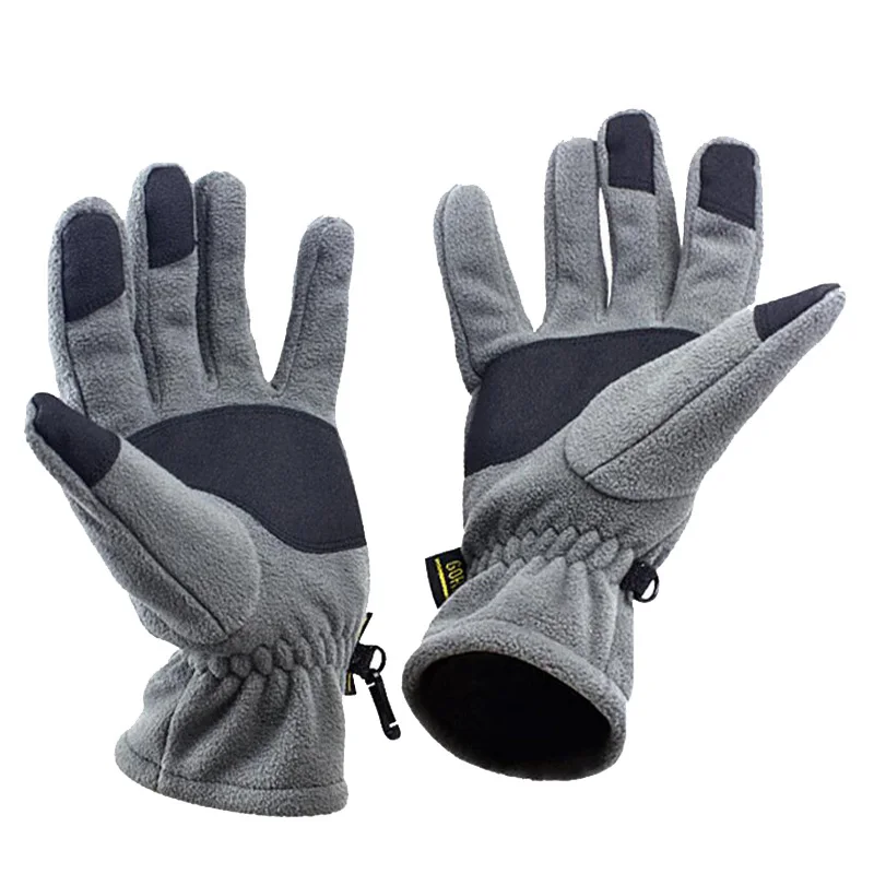 CKAHSBI Hiking Gloves Men Women Plus Size Thick Warm Fleece Gloves