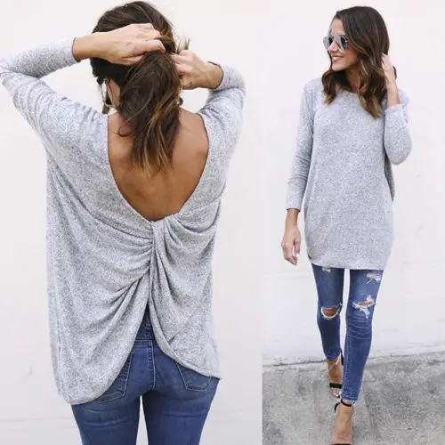 Black Friday Deals New 2017 Fashion Women Long Sleeve Loose Casual