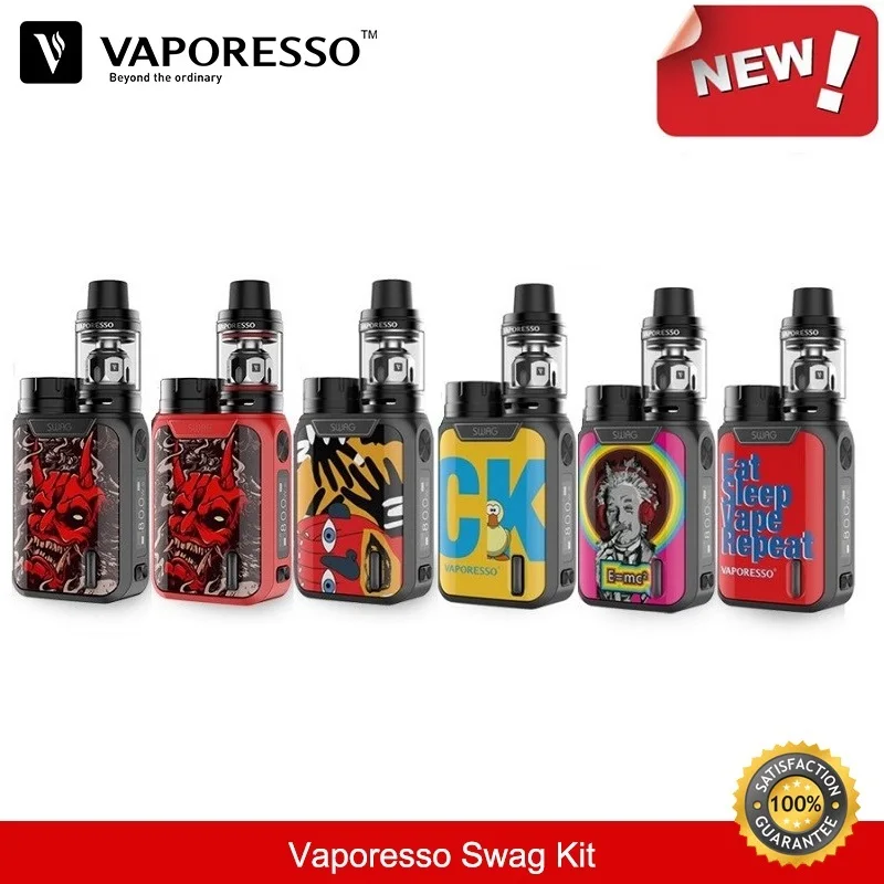 Vaporesso Swag Kit 80W 18650 Box Mod with 3.5ml NRG SE Vape Tank GT Coil Vaporizer E-Cigarette Kit VS Smok Electronic Cigarette Vaporesso Swag Kit 80W 18650 Box Mod with 3.5ml NRG SE Vape Tank GT Coil Vaporizer E-Cigarette Kit VS Smok Electronic Cigarette