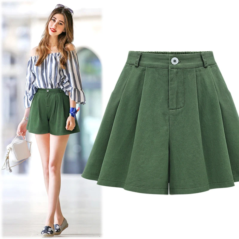 Summer Plus size XL 5XL Shorts women Cotton Female Shorts Casual Loose