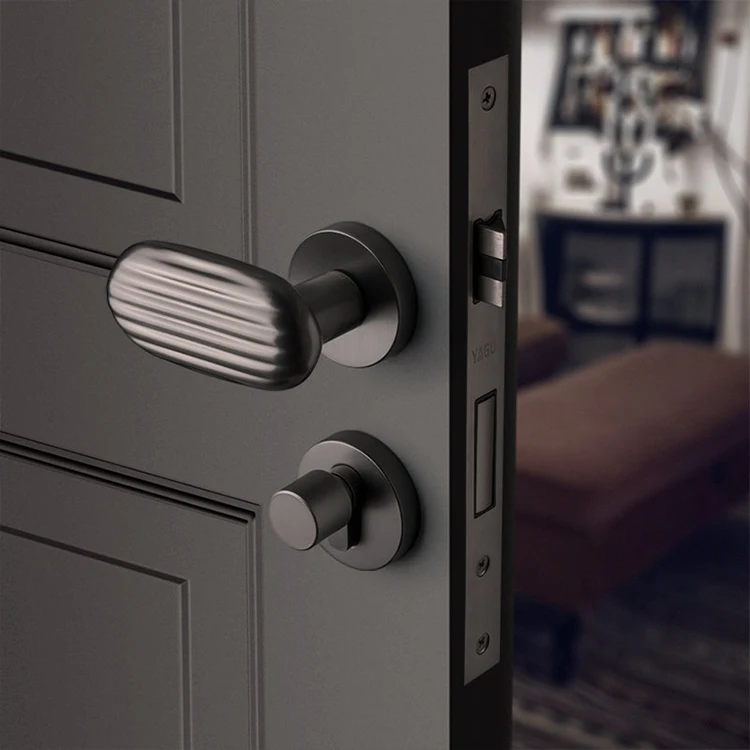  1 Set Modern Zinc Alloy Door Lock for Simple Solid Wooden Interior Doors Nordic Style Mute Door Loc - 33027108003