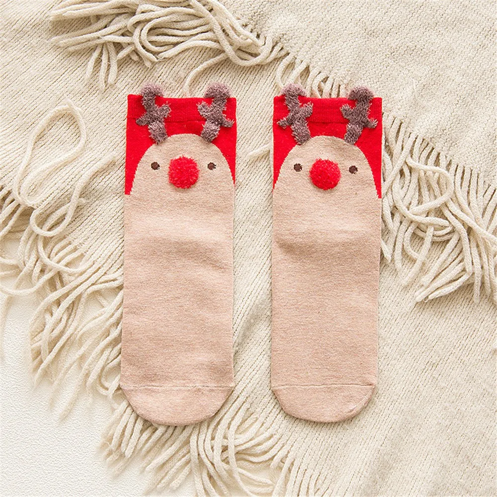 Feitong-Comfortable-Christmas-Cotton-Socks-Women-Ladies-Cute-Slippers-Short-Cartoon-Print-Ankle-Funny-Socks-calcetines (1)