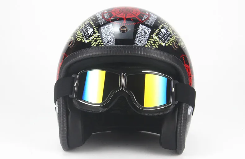 3/4 шлемы moto rcycle ретро с открытым лицом винтажные Racer Cascos moto rcycle шлем с goggle mask