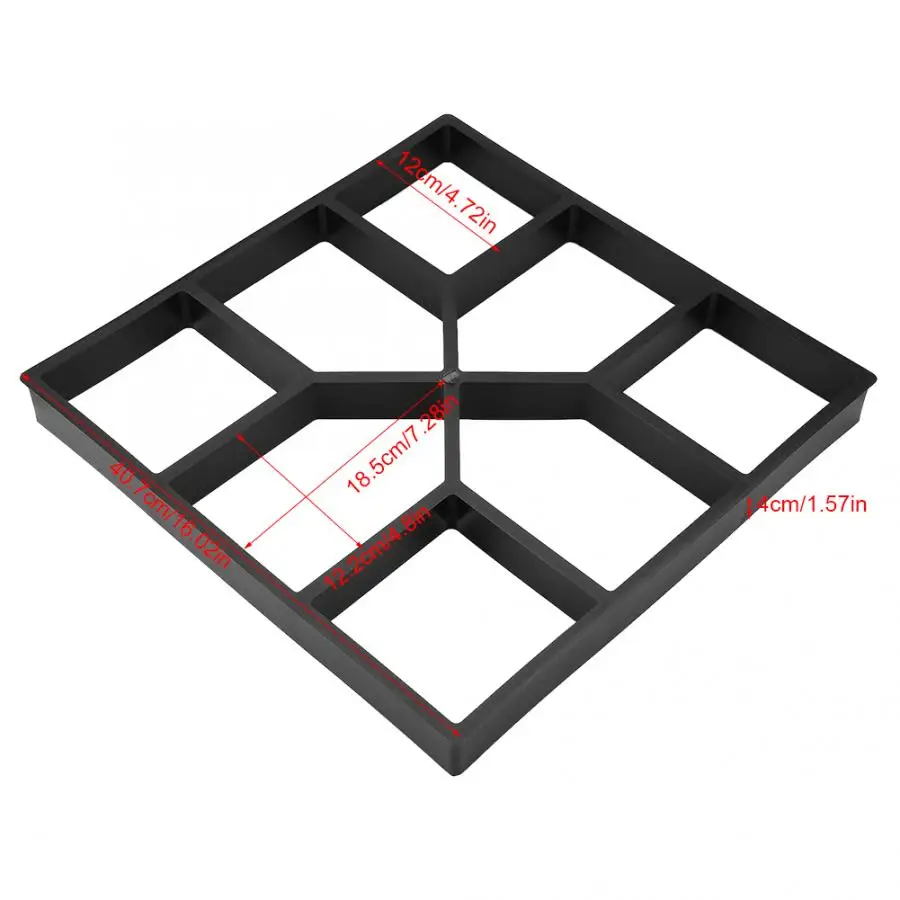 40cm Paving Pavement Concrete Mould Stepping Stone Mold Garden Lawn Paver Walk PP Resin Manual Tool