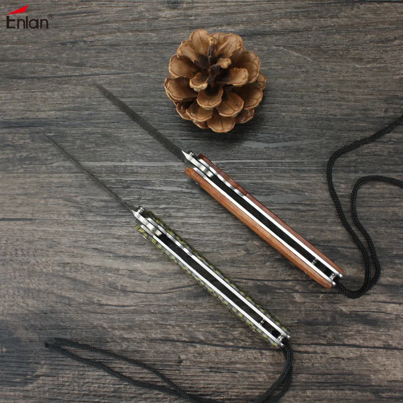 Enlan L03 серии карманный складной Ножи 8Cr13Mov лезвия деревянной ручкой Открытый Отдых Охота выживания многофункциональный брелок для ключей EDC ножи