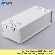 Iron electrical project housing wire connection box DIY control outlet box PCB design instrument case junction box 280*115*80mm 1 piece free shipping aluminum electrical housing with wall mounting aluminum junction box szomk for pcb diy case electronics