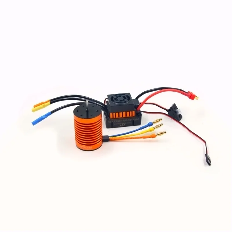 

RC brushless motor 3650 3930KV and 60A esc combo 4-pole inrunner waterproof sensorless for radio control 1/10 car