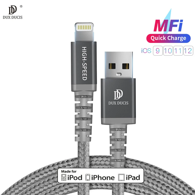 

MFi USB Cable for iPhone X XR Xs Max 8 7 6 6s Plus Original Fast Charging Cable for iPhone 5 5S SE ipad mini USB Data Cables