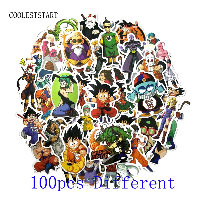36-100Pcs Anime Dragon Ball Stickers Super Saiyan Goku Stickers For Car Laptop Skateboard Pad Bicycle PS4 Phone DIY Car Decal 36-100Pcs Anime Dragon Ball Stickers Super Saiyan Goku Stickers For Car Laptop Skateboard Pad Bicycle PS4 Phone DIY Car Decal