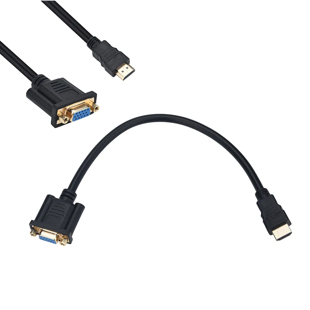 

Full HD 1080P HDMI Male to 15 Pin VGA Female Adapter Converter Cable Active Cable Adapter Converter for HDTV 2018 high quality