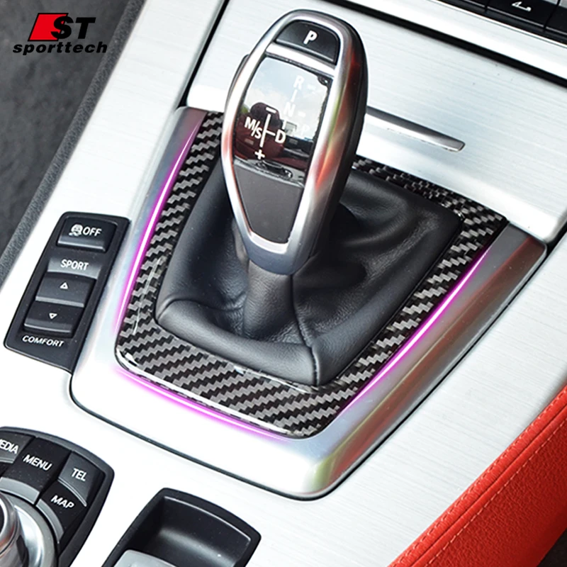 Car Styling Gear Shift Knob Sticker For BMW Z4 e89 Carbon