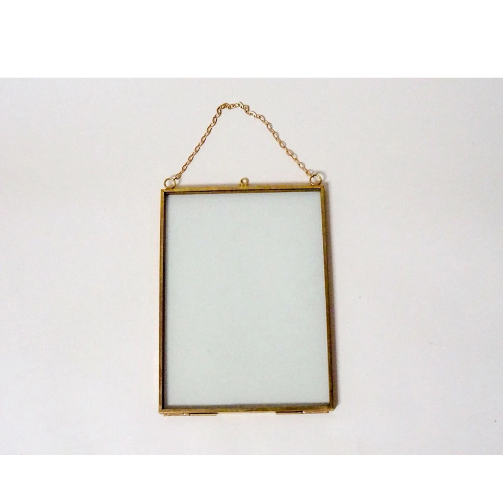 Glass Frame Antique Brass - 3.5 X 5' Landscape Portrait Picture Photo Frame