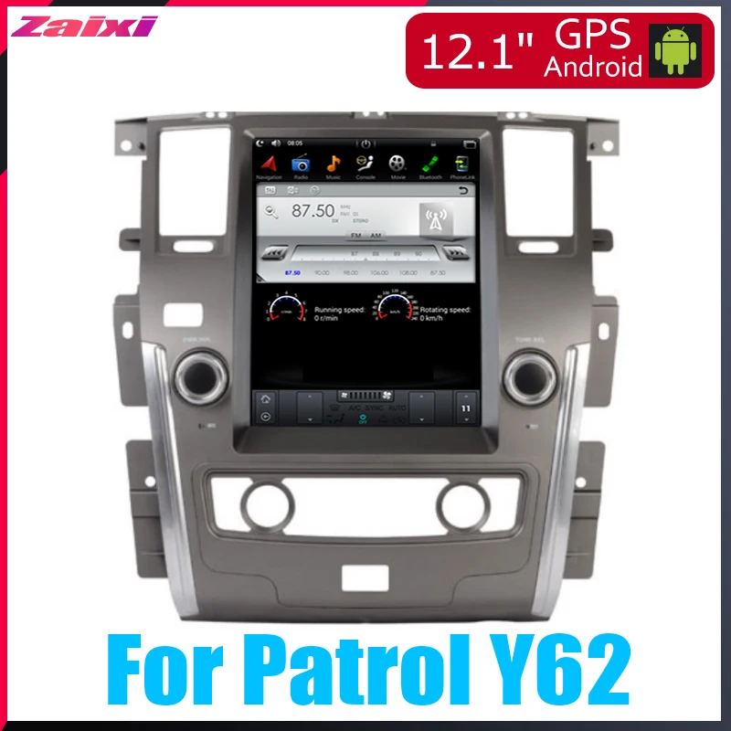 

ZaiXi 12.1" Vertical screen android car gps multimedia video radio player in dash for Nissan Patrol Y62 2010~2019 car navigaton