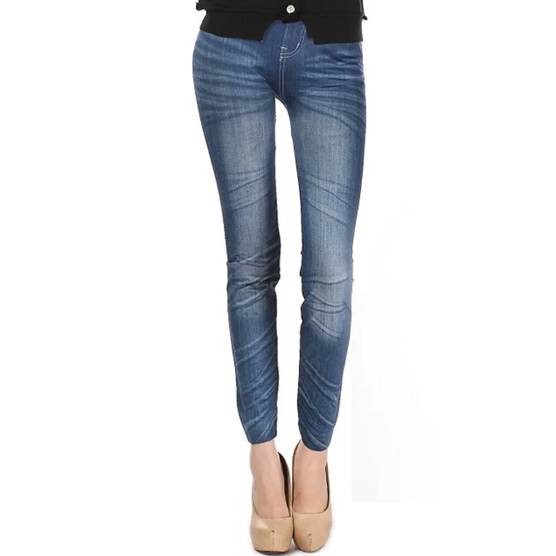 Лидер продаж пикантные для женщин Жан Тощий Джеггинсы эластичный тонкий леггинсы для Модные узкие брюки Джинс