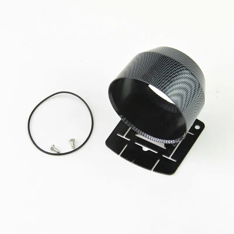 60mm Carbon Grain Universal Car Plastic Heavy Duty Single Gauge Swivel