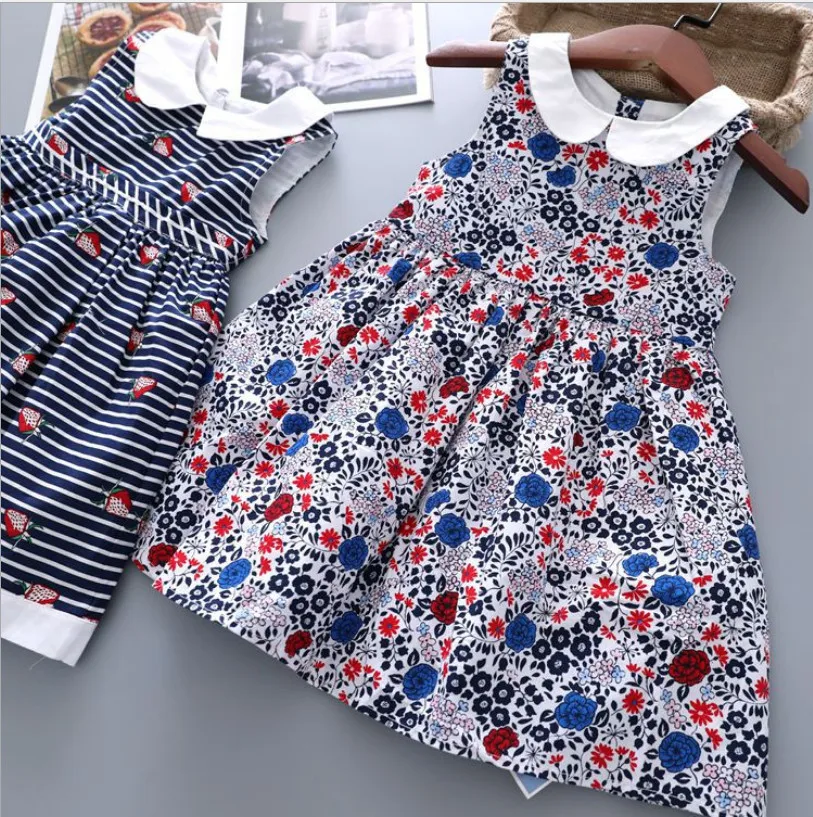 

Girls Princess Dress 2019 Summer Girl Clothes Cotton Print Sweet Kids Dresses For Girls Fashion High-grade Children Clothes