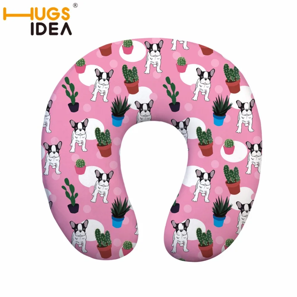 

HUGSIDEA Cactus Printed U Type Travel Pillow For Neck Memory Foam Soft Healthy Neck Cushion Airplane Driving Home Decoration