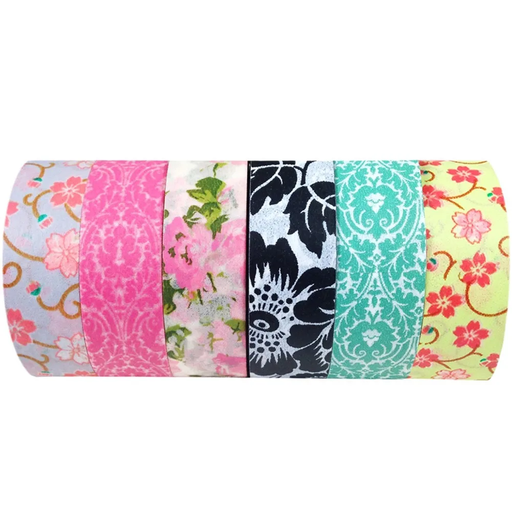 

Set of 6 Japanese Washi Masking Tape Collection Premium Value Pack, VPK2