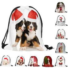 Спальное место#4001 веселая Рождественская конфетка сумка рюкзак комплект карман шнурок