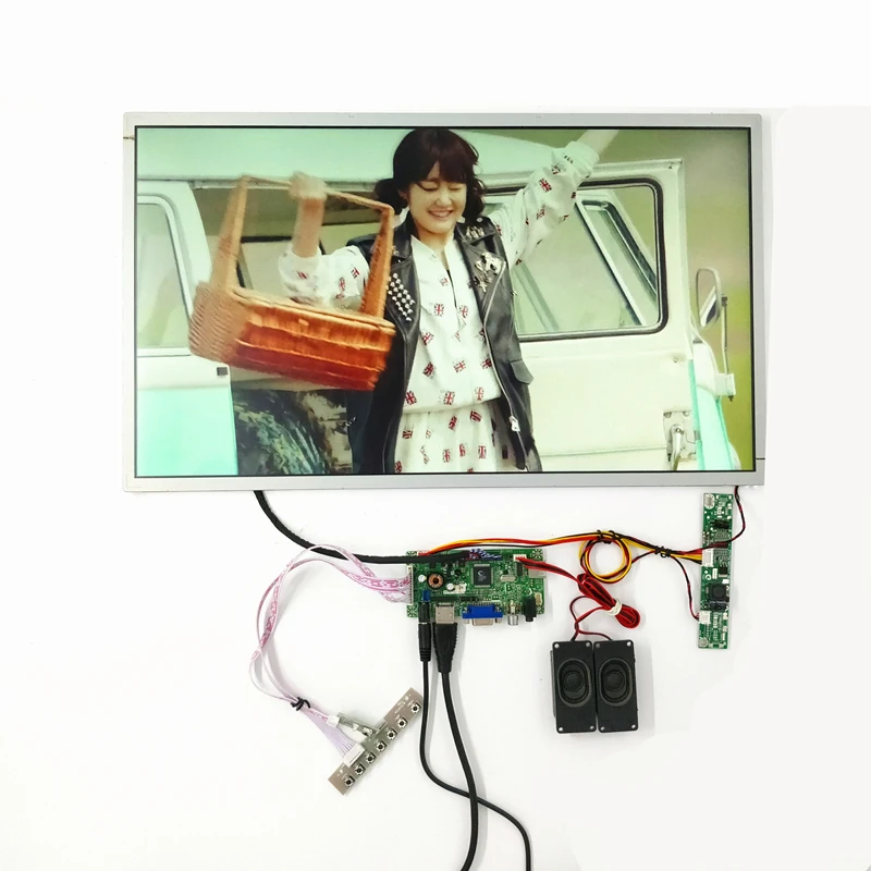 

HDMI VGA AV LCD controller board +21.5 inch LCD panel with 1920*1080 +LVDS cable+LED driver board +OSD keypad +Remote control