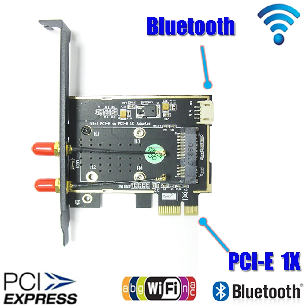 Wi-Fi, Ethernet сетевой карты 802.11a/b/g/n/ac Беспроводной карта с разъемом PCI Express адаптер для настольных ПК Совместим слот PCI-E X1/X4/X8/X16 Новый