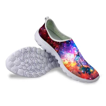 

Customized New Unisex Athelitic Shoes, Summer Breathable Mesh Sneakers For Men Light Shoes 3D Galaxy Printing Amazing pattern