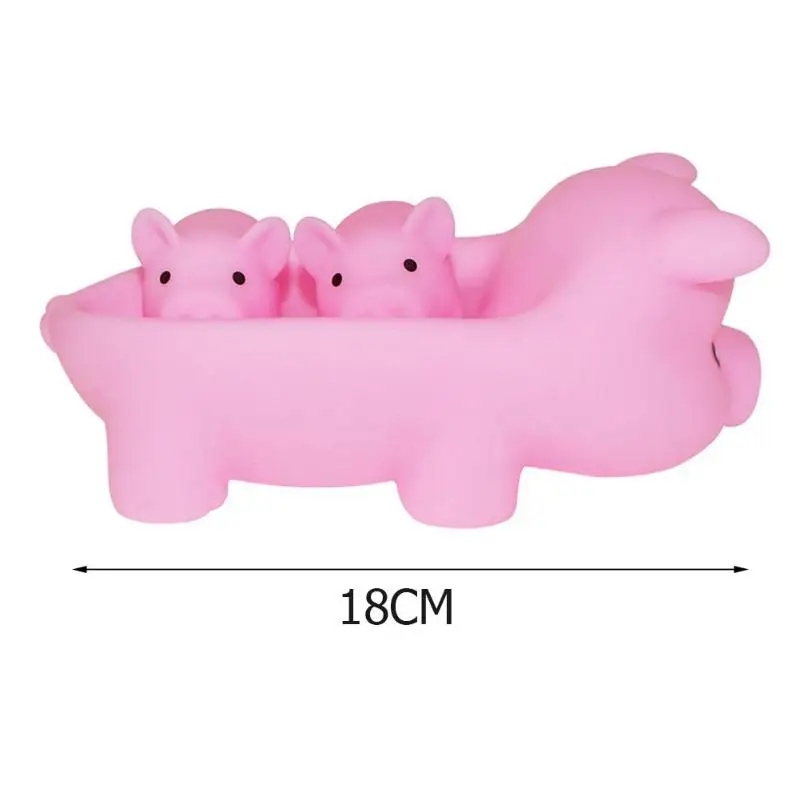 3 шт. милый мультфильм свинья сжимать плавающей воды Ванная комната игрушка Детские игрушки для ванной