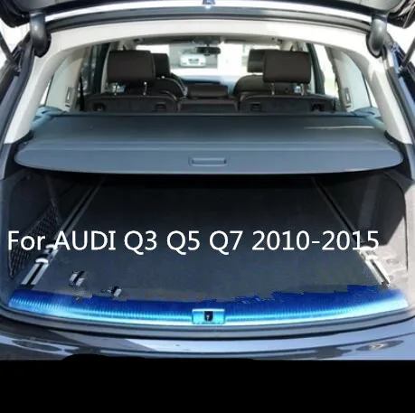 

High Qualit Rear Trunk Cargo Cover Security Shield Screen shade For AUDI Q3 Q5 Q7 2010-2015 BY EMS