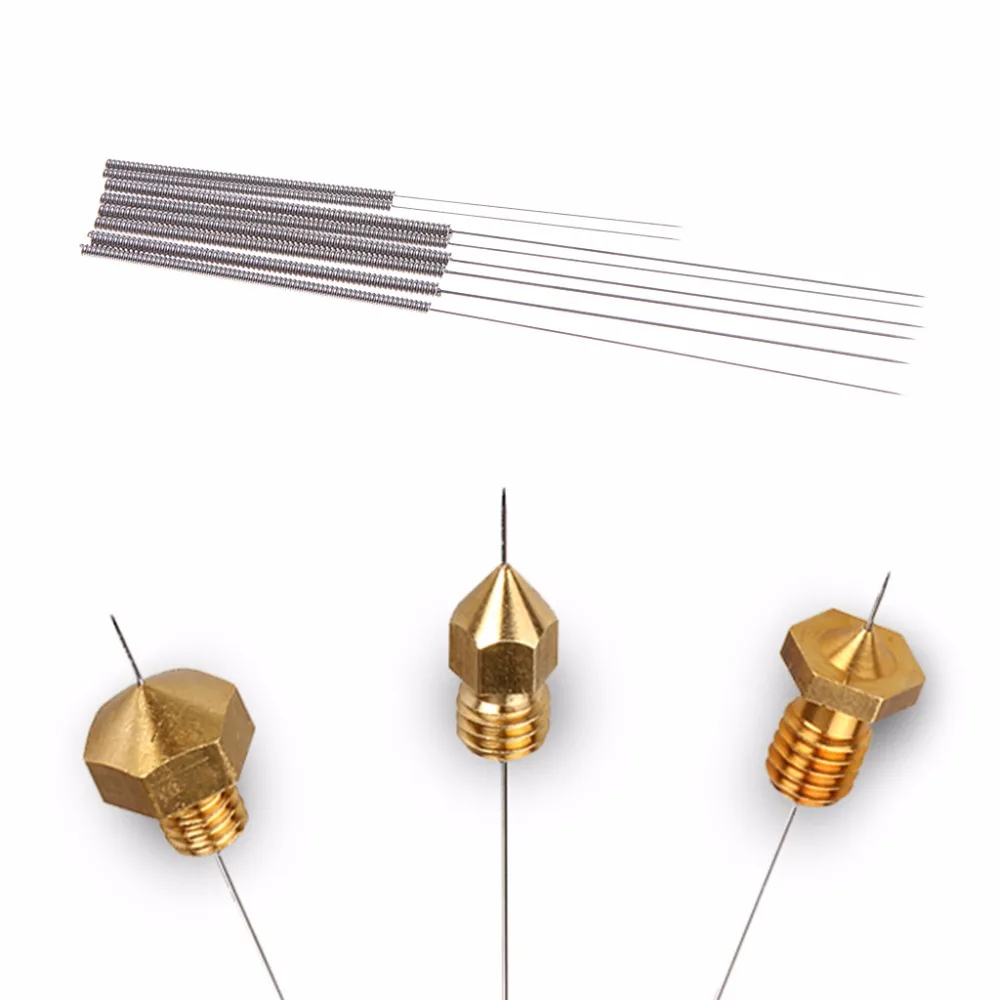 

1 Set Stainless Steel Nozzle Cleaning Needle 0.2/0.25/0.3/ 0.35mm For 3D Printer