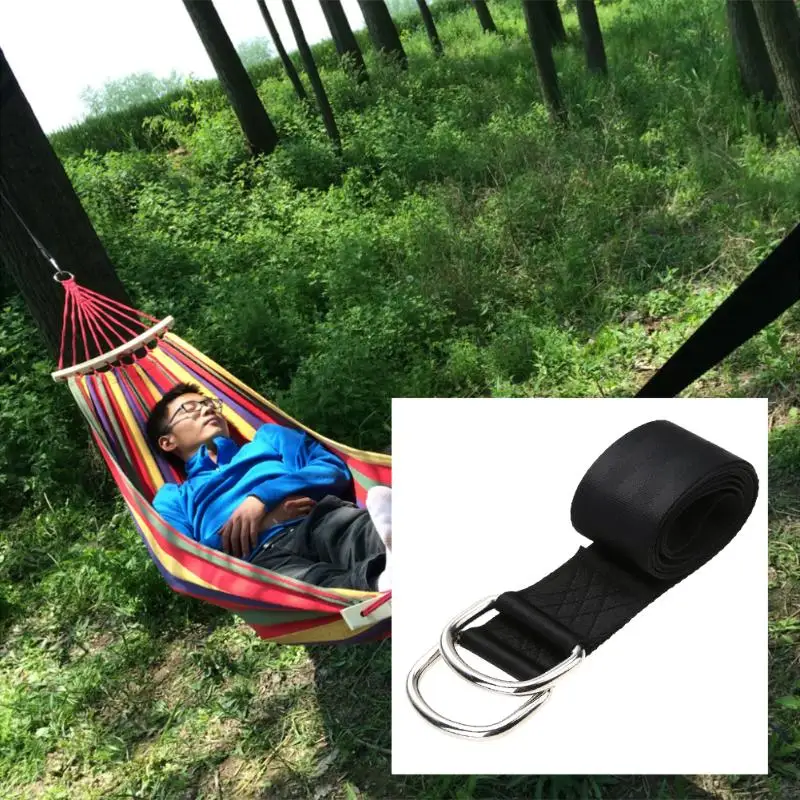 2pcs Bandage Belt Hammock Tree Straps Hanging Straps Rope 2pcs Hook Camping Hiking Hammock Hanging Belt