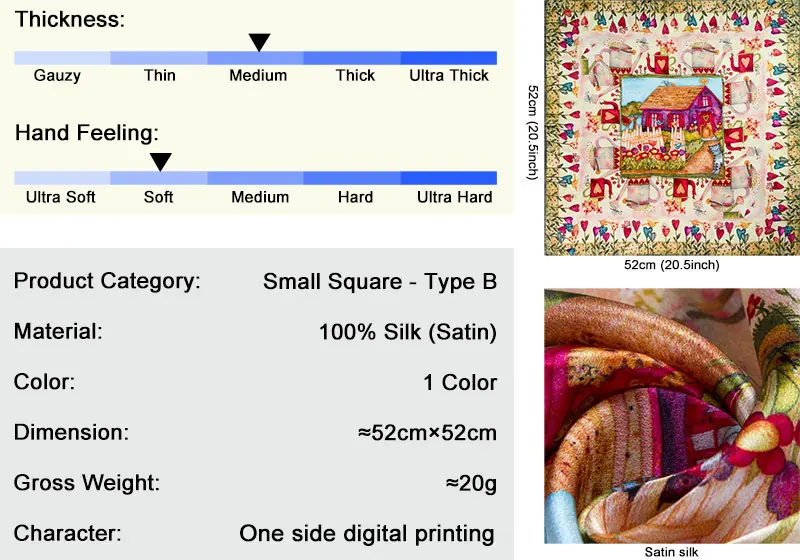 Шелковый шарф, женский шарф, шейный платок, сладкий садовый шарф, шелковая бандана,, с принтом, платок, маленький квадратный шелковый шарф, подарок для леди