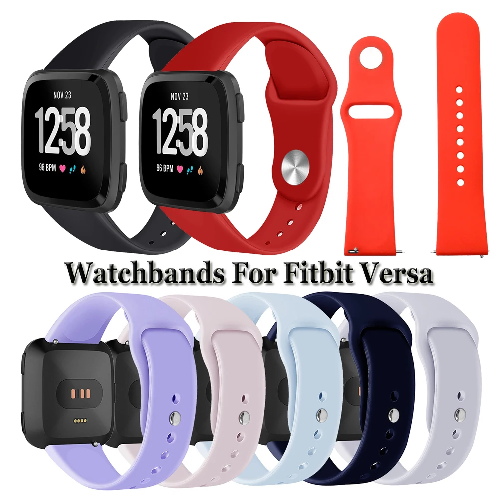 

New Adjustable Soft Silicone Smart watch Watchband Wristband Bracelet Band Strap For Fitbit Versa Soft Replacement Wristbands