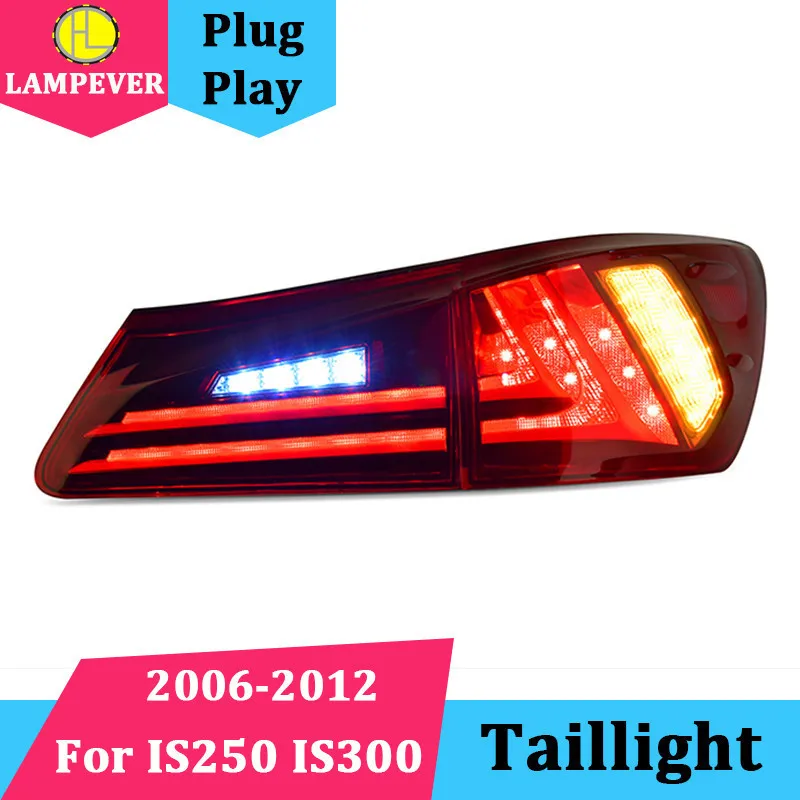 Cat taillights Fit For Lexus IS250/IS300/IS350 2006-2012 Tail lights LED Design Red bar DRL Taillight Assembly Rear Lamp | Автомобили и