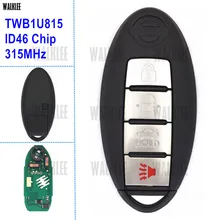 Terno chave inteligente remoto de walklee para nissan sunny teana sylphy sentra versa número de modelo: twb1u815 fcc id: cwtwb1u815