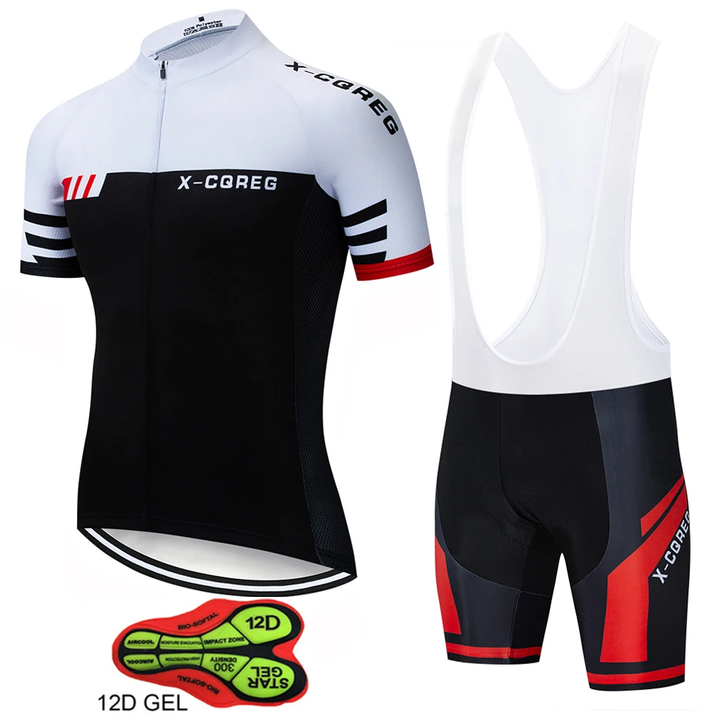 

X-CQREG 2019 Pro Cycling Clothing Cycling Sets Bike Uniform Summer Mens Cycling Jersey Set Road Bicycle Jerseys MTB Bicycle Wear
