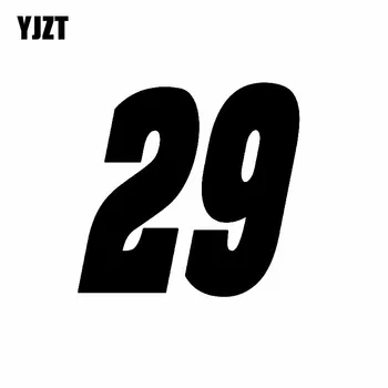 

YJZT 13CM*12.5CM Interesting Race Number #29 Vinyl Car Sticker Graphical Decal Black/Silver C11-0869