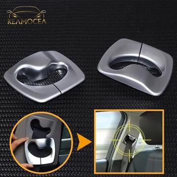 

Reamocea Silver Chrome Car B Pillar Seat Safty Belt Decoration Cover Trim For BMW 5 Series F10 2011 2012 2013 2014 2015