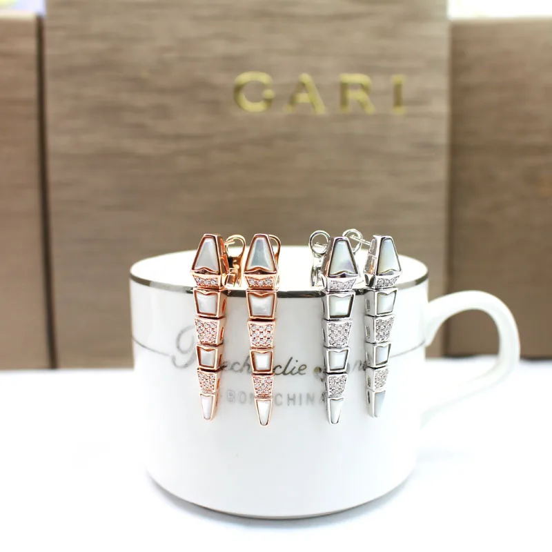 

Simple Designer Women Classic Earrings Drop Pure 925 Sterling Silver Shape Dnagle Earrings