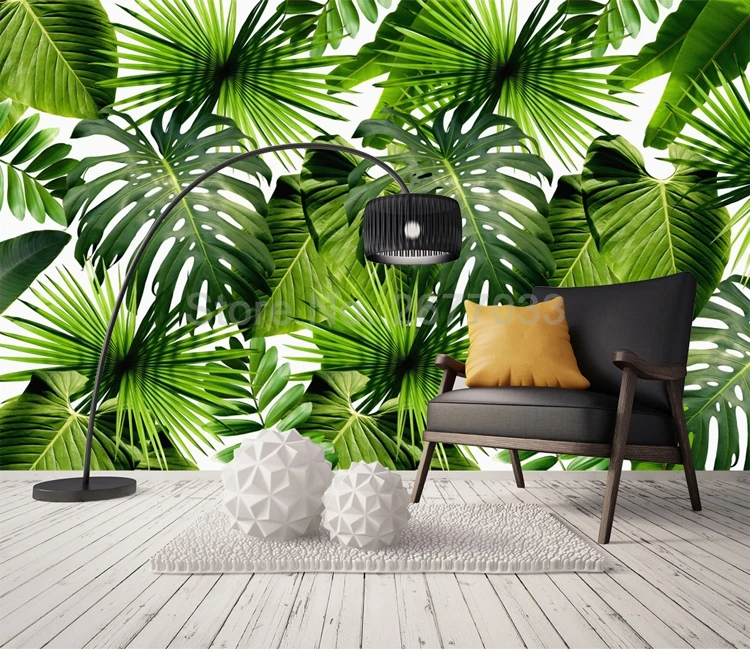 Юго-Восточная Азия тропический лес зеленый банановый лист 3D фото обои для стен гостиной спальни обои ткань
