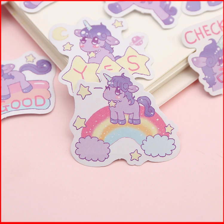 

44 pcs Purple unicorn personalized scrapbook Stickers scrapbooking material personalized sticker happy planner decoration craft