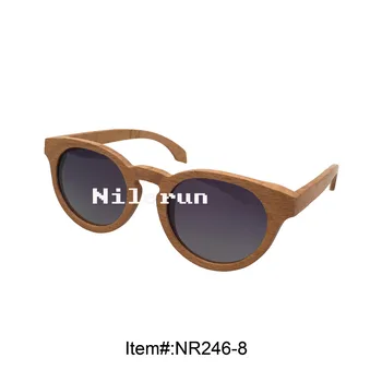 

round beech wood sunglasses