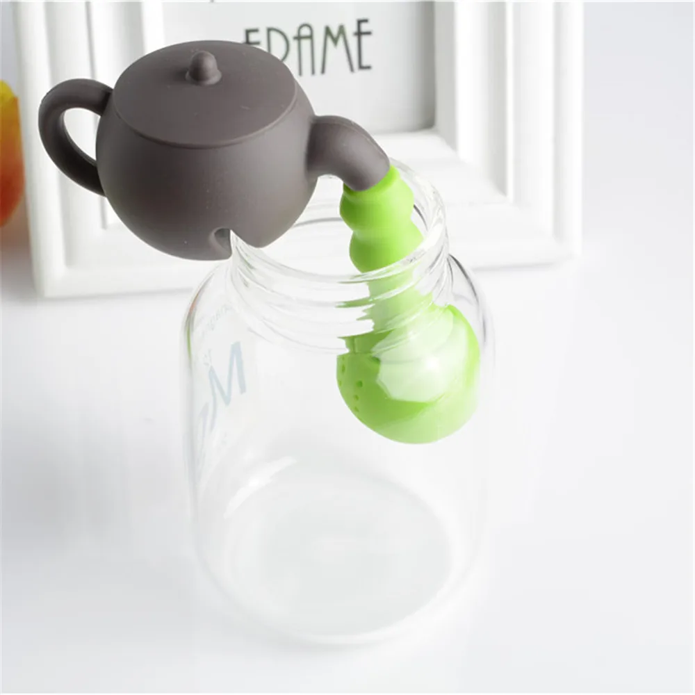 Silicone Teapot Tea Leaf Strainer Herbal Spice Infuser Filter Diffuser