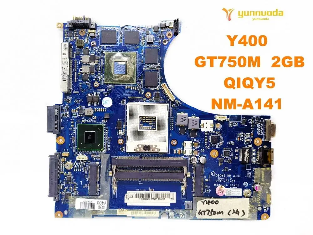 Best  Original for Lenovo Y400 laptop motherboard Y400 GT750M 2GB QIQY5 NM-A141 tested good free shipping