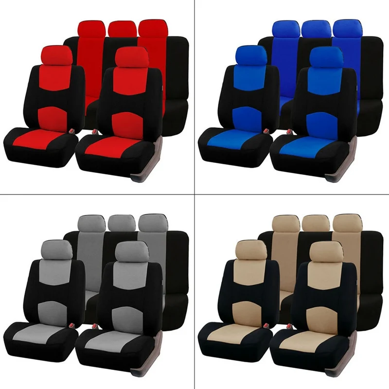 

9Pcs/4Pcs Set Rear Front Car Seat Cover Universal Automobiles Seat Covers Protector Polyester Four Seasons