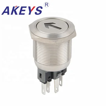 

2pcs PX22A-P11arrow Waterproof High Flush Push Button Switch 22mm Arrow LED Button Switch