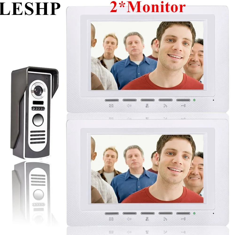 

7 inch 1V2 Video Door Phone Doorbell Intercom Kit Color LCD Screen + Security Outdoor Camera Night Vision Access Control System