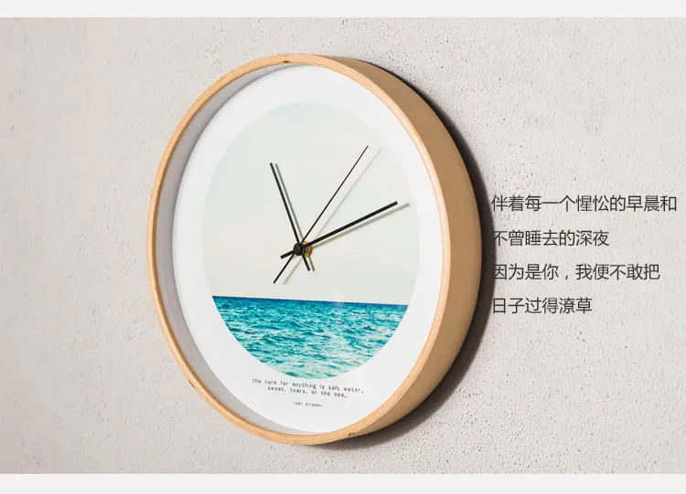 Луи модные настенные часы современный минималистичный гостиная в скандинавском стиле семья творческий свежий твердой древесины немой