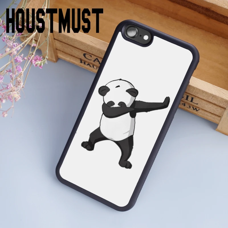 HOUSTMUST Panda Dab EM танцевальная чехол Чехол для iPhone 5 5S SE 6 S 7 8 X samsung galaxy S5 S6 S7 край S8 S9