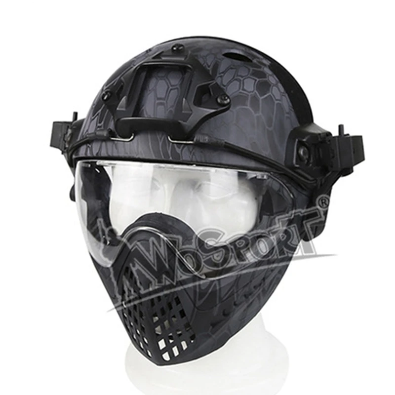 High Quality Full covered Military Helmet Protective Army Combat Airsoft Paintball Helmet Mask