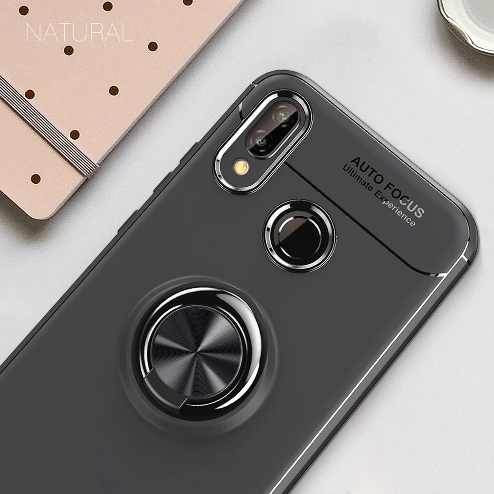 Роскошный чехол KEYSION с кольцом держателем для телефона Huawei P20 Lite магнитная
